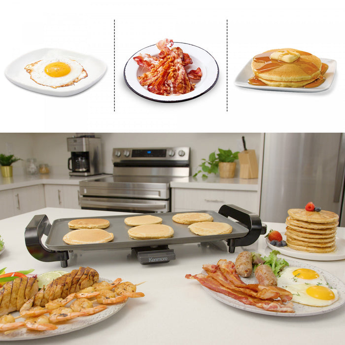 Kenmore 10\"x 18\" Non-Stick Electric Griddle Grey - KKNSEGGrey