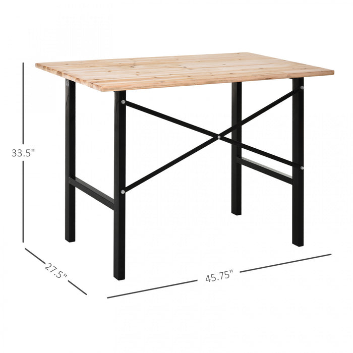 Homcom Fir Wood Top Workbench Table High Stability