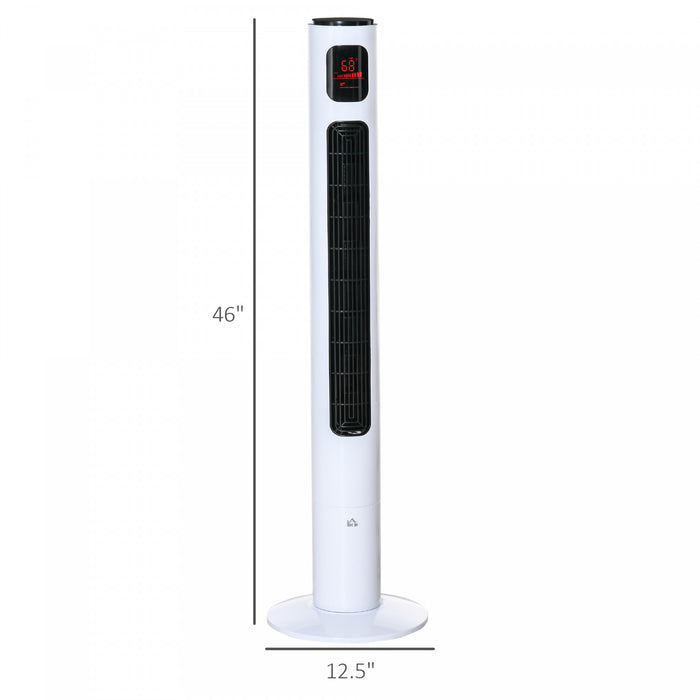 Homcom 46\" Tower Fan With 3 Speed And 12h Timer