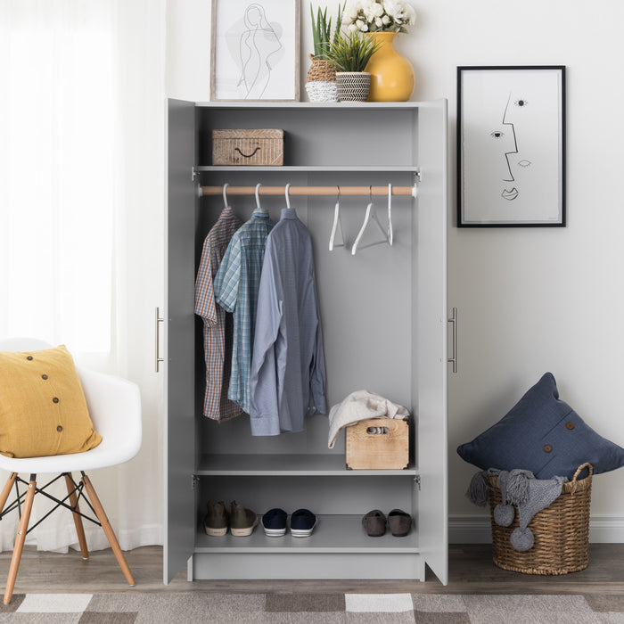 Elite Wardrobe Cabinet - Grey