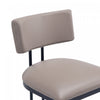 Juno Contemporary Modern Vegan Leather Metal Side Chair in Taupe - Set of 2 | Chaise d’appoint contemporaine moderne en cuir vegetalien et metal Juno, taupe – lot de 2