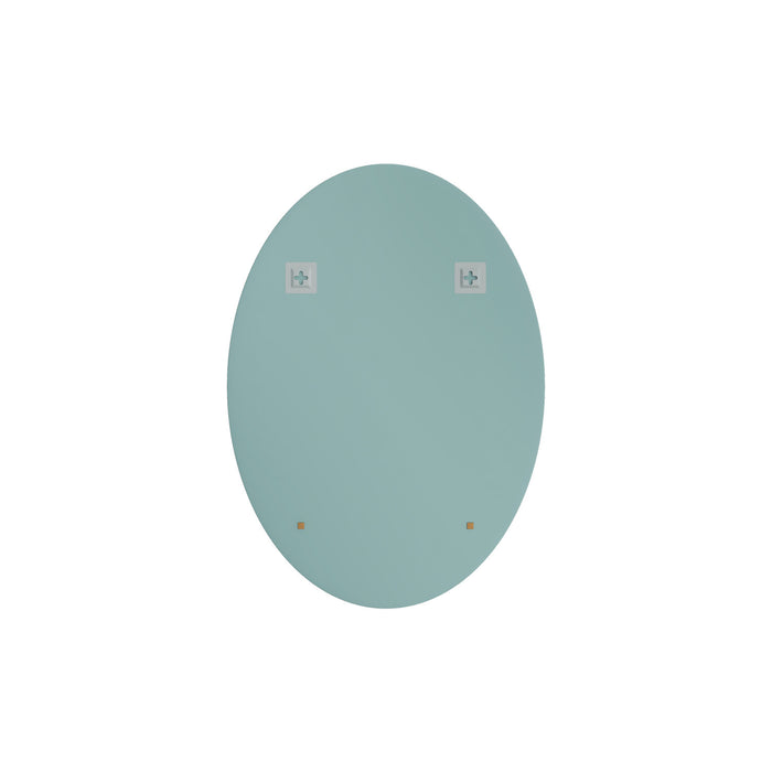 Mortise 20 Inch Frameless Oval Mirror In Chrome