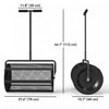 Outsunny 24 Inch Compost Spreader, Peat Moss Spreader with 24.4"/26.4" Height Adjustable Handle and Metal Mesh Basket, Lawn and Garden Soil Spreader for Spreading Manure, Black