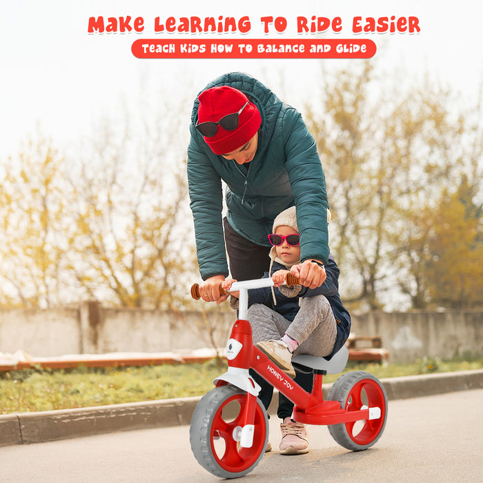 Honey Joy Kids Balance Bike Toddler Training Bicycle W/ Feetrests For 2-5 Years Old Red