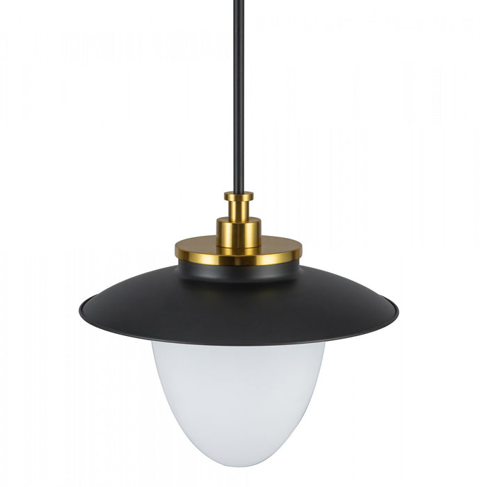 Dahlia 1 Light Pendant 15\", Black