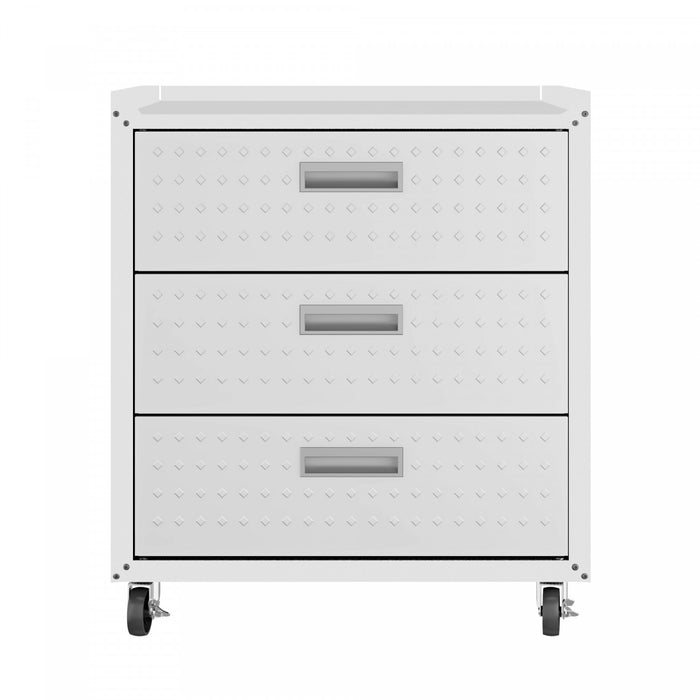 Fortress Modern 3-Piece Garage Set in White Garage Storage
