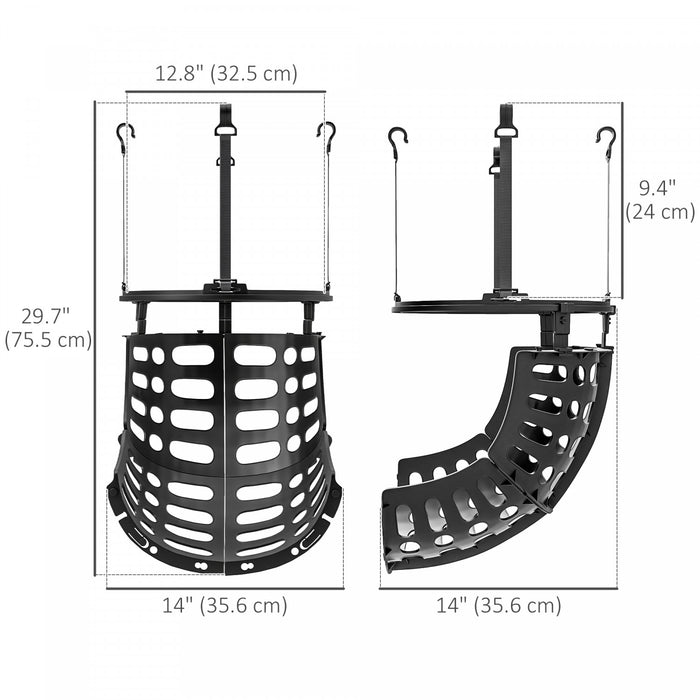 Soozier Basketball Rebounder With 360° Rotatable Return Chute, Black