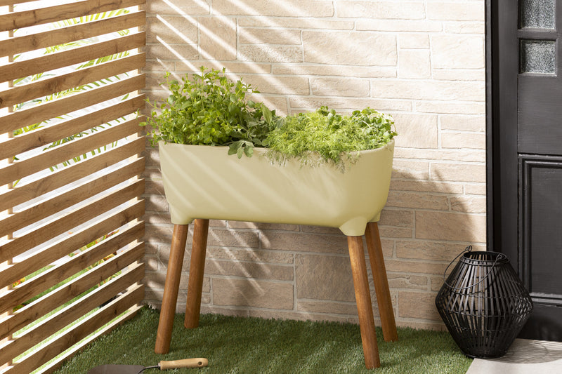 Dalya Raised Planter - Light Yellow