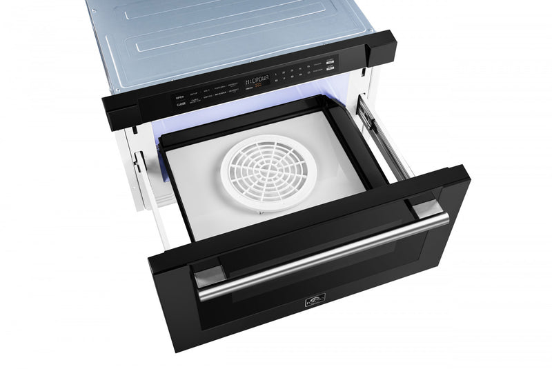 Forno Espresso Capoliveri 24\" Microwave Drawer in Black, 1.2 cu.ft. - FMWDR3000-24BLK