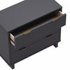 Elara Contemporary 38" Solid Wood Dresser in Charcoal Gray (3-Drawer) | Commode contemporaine Elara 38" en bois massif coloris gris charbon (3 tiroirs)