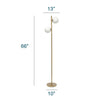 Liam Modern 2 Light Floor Lamp, Gold, 66"H | Liam Lampadaire moderne a 2 lumieres, Or, 66 po H