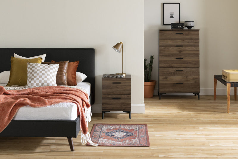 Musano 2-Drawer Nightstand - Natural Walnut