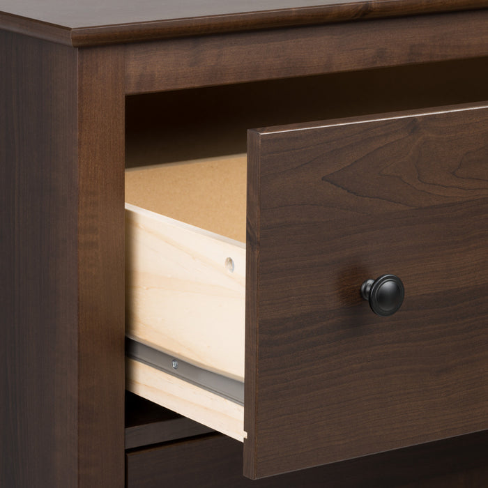 Yaletown 2-Drawer Tall Nightstand - Espresso
