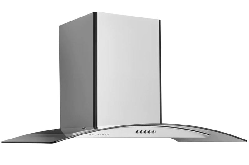 Hauslane 30\" Glass Canopy Wall Mount Range Hood - WM-600SS-30