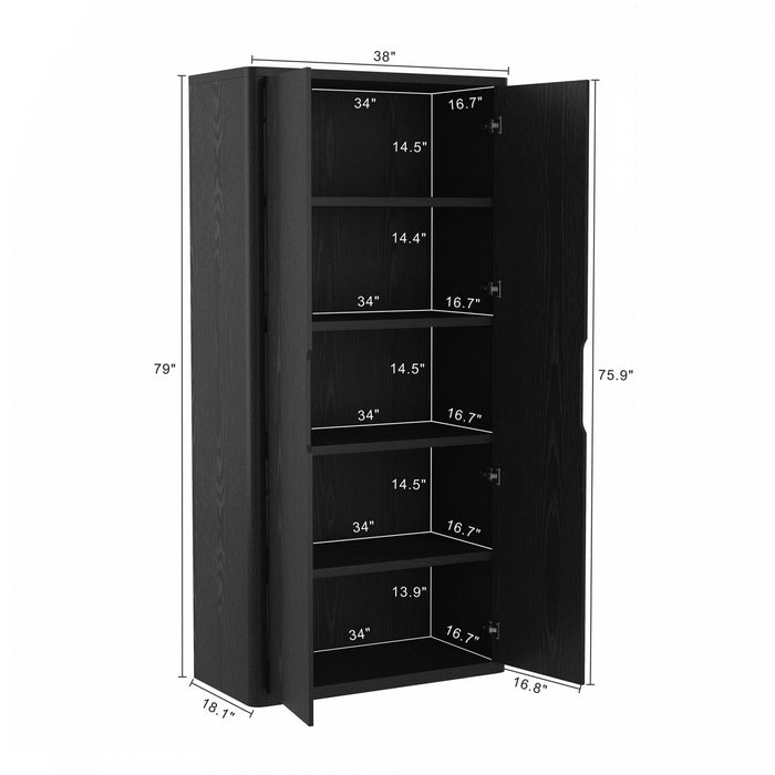 Rivington Modern 38\" Bookcase Cabinet in Black
