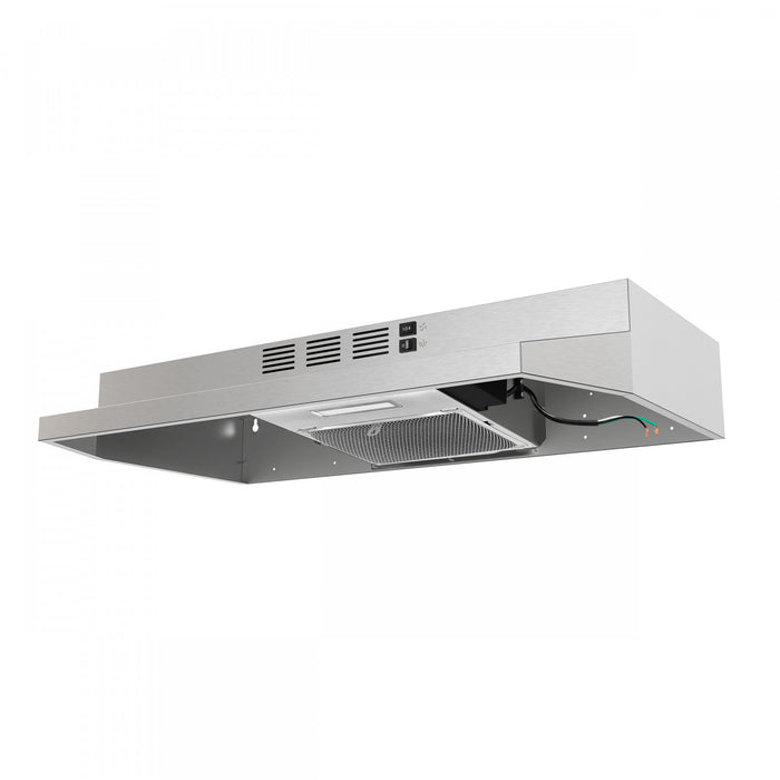 Forno Bari Espresso 30-Inch Under Cabinet Range Hood, stainless steel, 600 CFM- FRHUC5255-30