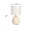 Marren Contemporary Textured Table Lamp, Beige, 12.5"H | Marren Lampe de table contemporaine texturee, Beige, 12,5 po H