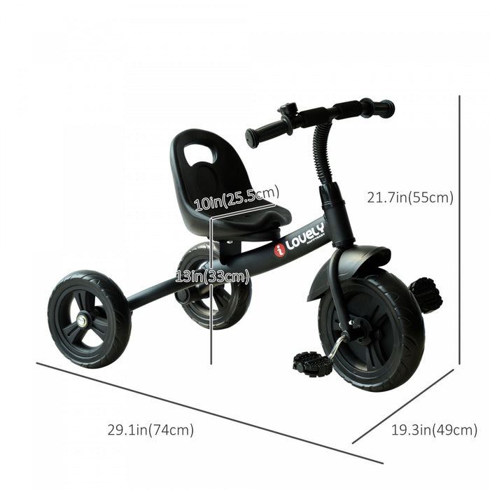 Qaba Kids Tricycle For Children Ages Up To 18 Months, Indoor Outdoor Toddler Trike For Boy And Girl Birthday