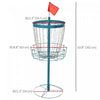 Soozier 24-Chain Portable Practice Basket for Disc Golf Target Stand Easy Assembly & Lightweight Basket w/ Carry Bag, Navy Blue