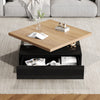 Liam Rotating Coffee Table with 360° Swivel Top,Black | Liam table basse pivotante – table avec plateau rotatif a 360°, noir