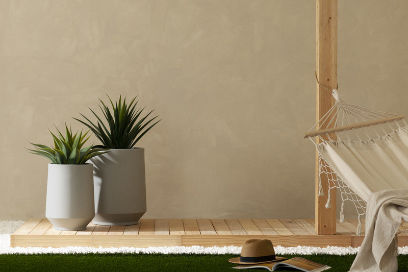 Dalya 16\" Planter - Greige