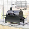 Outsunny Charcoal Smoker with 235 sq.in. Cooking Area, Tabletop Outdoor Barbecue with Ash Catcher and Built-in Thermometer for Patio, Backyard, Camping, Picnic, Black