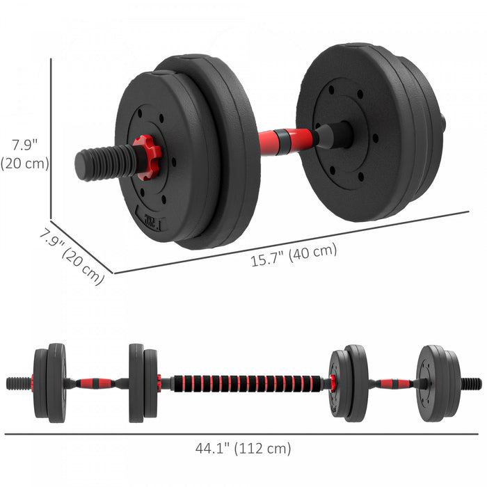Soozier 33lbs Adjustable Dumbbells Weight Set for Body Fitness
