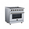 Forno Massimo 36 Inch Freestanding Electric Range, 5 radiant burners, 5.36 cu.ft., White - FFSEL6020-36WHT | Cuisiniere electrique Massimo de 36 po, 5 foyers radiants, 5,36 pi³, blanc – FFSEL6020-36WHT
