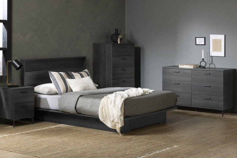 Musano 6-drawer Dresser With Metal Legs - Gray Oak 