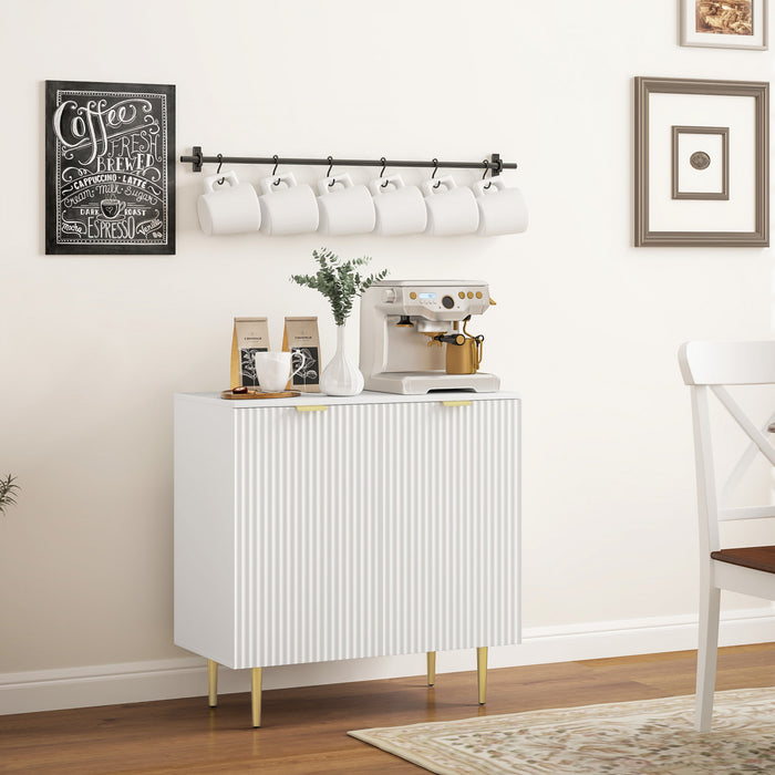 HOMCOM Sideboard Buffet Cabinet with Adjustable Shelves, White