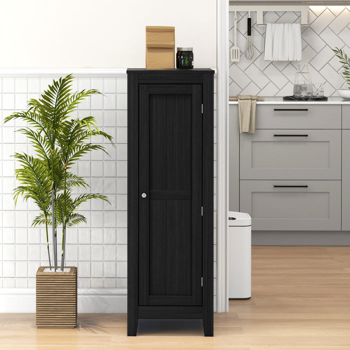 HOMCOM Kitchen Pantry with Adjustable Shelves Single Door for Dining Room