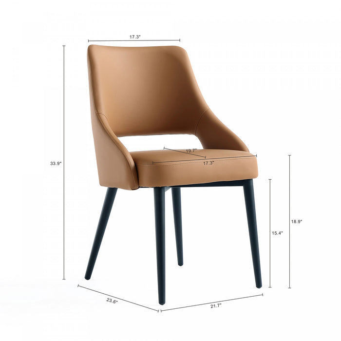 Tremont Modern 6-Piece Dining Chair Set in Saddle