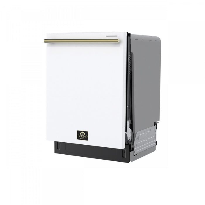 Forno Stella 24 in. Built-in Tall Tub Fingerprint-Resistant White Dishwasher 44 dBA - FDWBI8010-24WHT