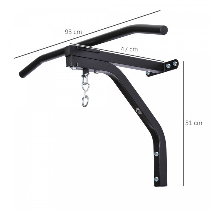 Soozier Heavy Punch Bag Hanger Wall Mount Chain Swivel Bracket Bar Steel