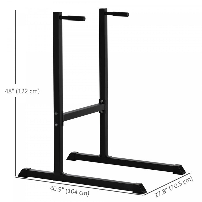 Soozier Dip Station With Padded Handles, Multifunctional Dip Bar, Black