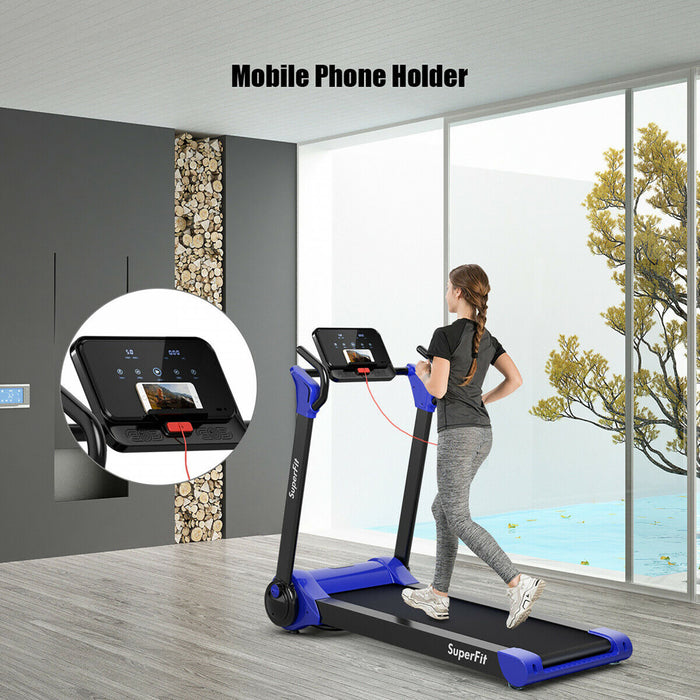 Superfit 2.25hp Folding Electric Motorized Treadmill W/ Speaker