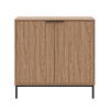 Nordika Slim 2-Door Storage Console Accent Cabinet - Light Walnut