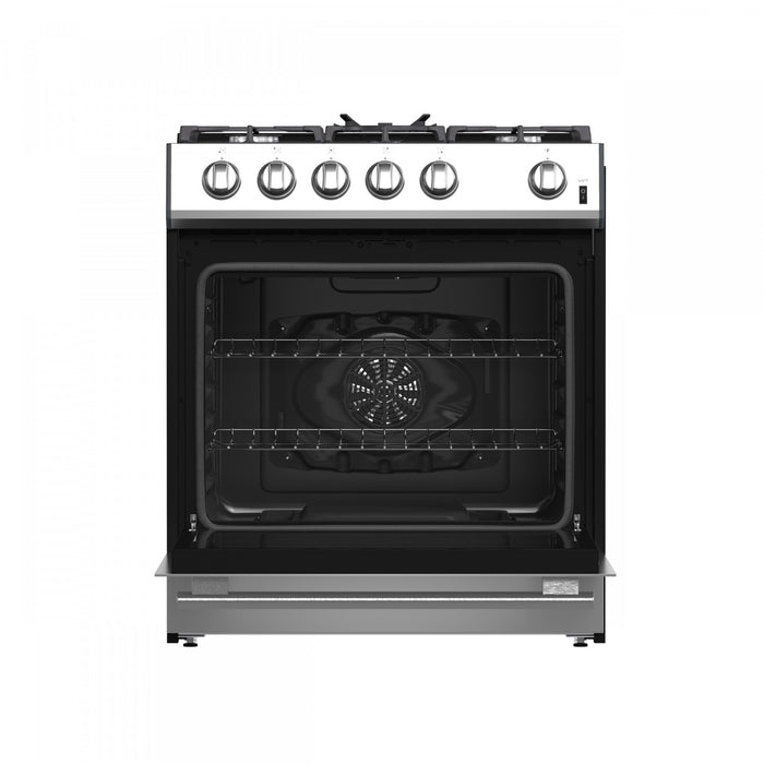 Forno Leonardo 30\" Stainless Steel Gas Range 5 cu.ft. Convection Oven-FFSGS1116-30