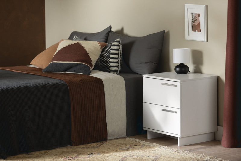 Cavalleri Nightstand with 2 Drawers - Pure White