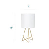 Archar Geometric Wire Table Lamp, Gold, 14"H | Archar Lampe de table geometrique en fil metallique, Or, 14 po H