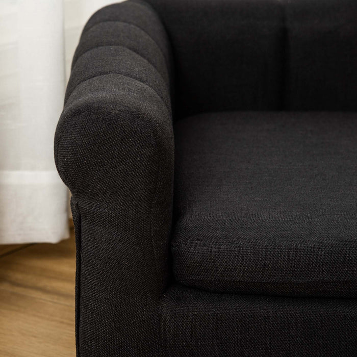 Pawhut Modern Pet Sofa Cat Or Medium Large Dog Bed W/ Removable Seat Cushion, Black