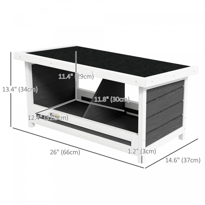 Pawhut Wood Nesting Boxes For Chickens, Laying Nest Box, Chicken Coop Accessories With Asphalt Roof, Easy To Assemble, Fits Up To 2 Chickens, Grey