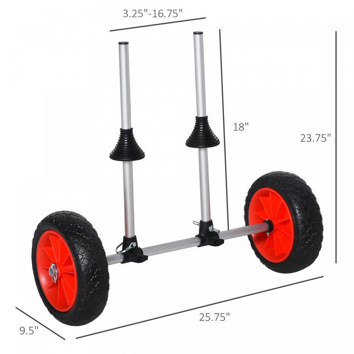 Soozier Universal Kayak Cart Trolley Trailer