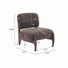 Coco Modern Lounge Chair with Solid Wood Frame and Durable Upholstery, Brown | Coco Fauteuil de Salon Moderne avec Cadre en Bois Massif et Revetement Durable, Brun