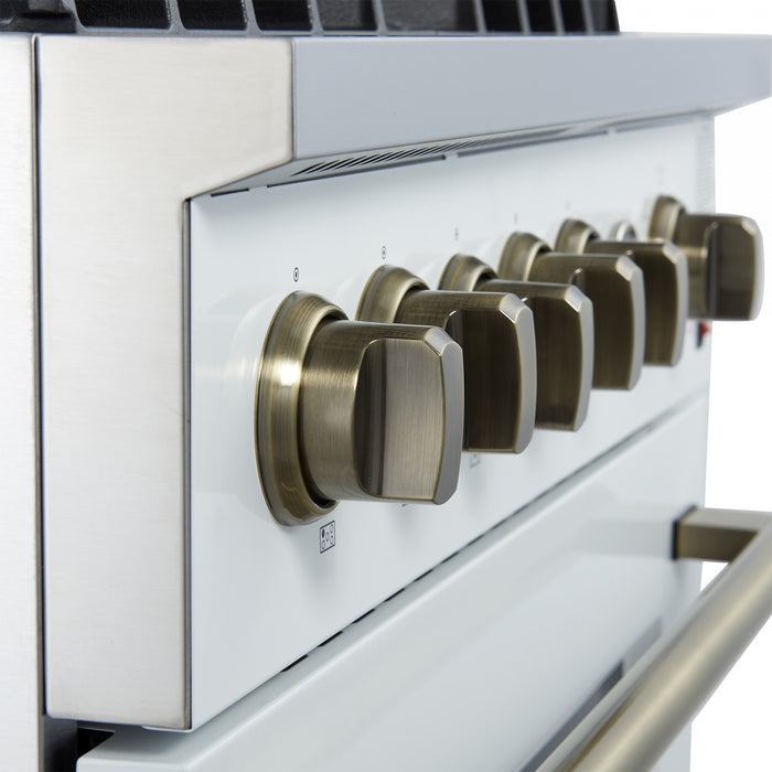 Forno Giovanni 30-inch Gas Range White, 4.32 cu.ft, -FFSGS6274-30WHT