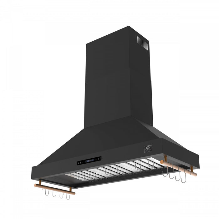 Forno Venezia 48 Inch Wall-Mounted Range Hood, Black-FRHWM5503-48BLK