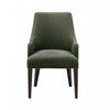 Beever Modern Chenille Wood Armchair in Forest Green | Fauteuil moderne Beever en bois avec revetement chenille vert foret