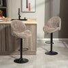 HOMCOM Bar Stools Set of 2, Swivel Counter Height Barstools with Back