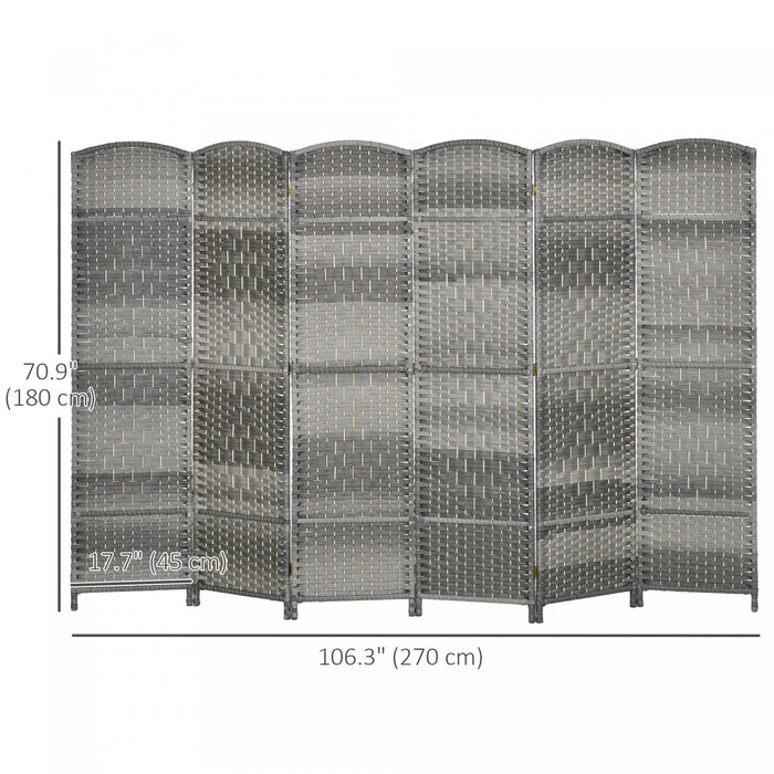 HOMCOM 6 Ft Folding Room Divider, Privacy Screen for Home Office Bedroom