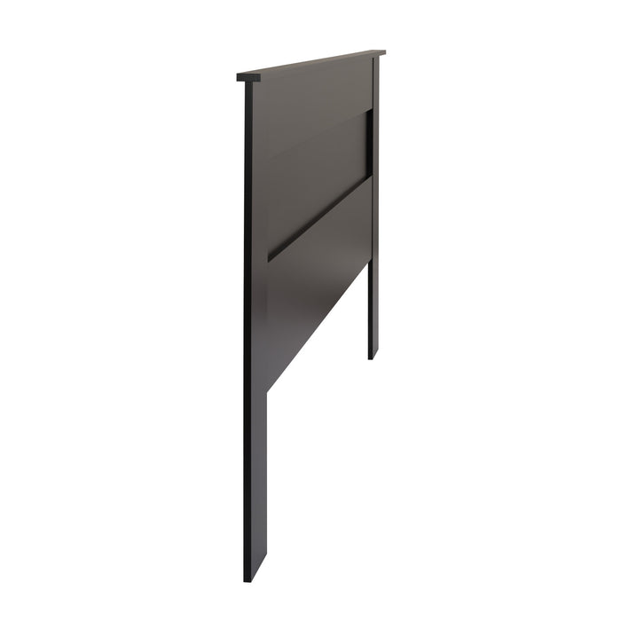 King Flat Panel Headboard - Black